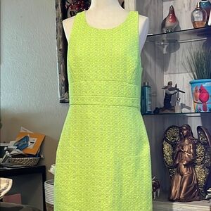 J. Crew Factory Green Halter Sheath Midi Dress
